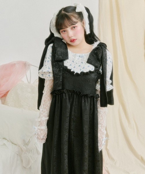 kutir(クティール)の「【クティールとレトロ】リボンレースアームウォーマーSET花柄カットソー(Tシャツ/カットソー・レディース・ブルー/ライトピンク/ライトグリーン・FREE)」の11枚目の写真