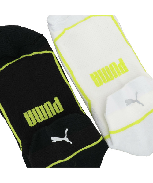 PUMA（プーマ）の「PUMA プーマ ユニセックス ランニング スニーカー ソックス テリー 2P PUMA UNI（ソックス/靴下・メンズ・ホワイト×ブラック・25.0cm/27.0cm/23.0cm）」の2枚目の写真