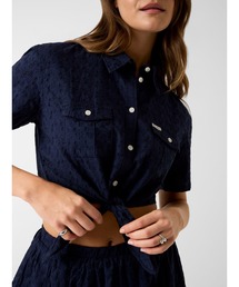 GUESS JEANS | GUESS JEANS Front Tie Top シャツ ブラウス ショート丈(シャツ/ブラウス)