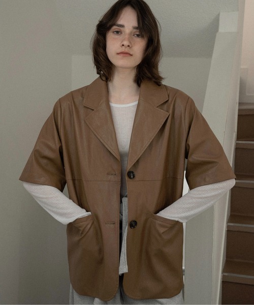 lawgy（ラウジー）の「2way sleeve embroidery jacket / 2wayスリーブエンブロイダリージャケット（その他アウター・レディース・クリーム/キャメル/ブラック・FREE）」の12枚目の写真