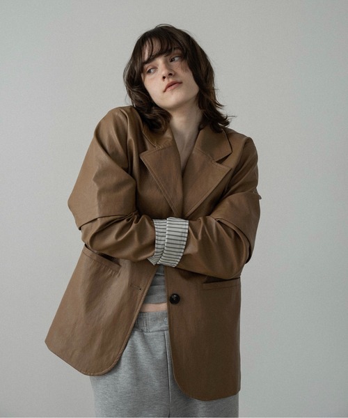 lawgy（ラウジー）の「2way sleeve embroidery jacket / 2wayスリーブエンブロイダリージャケット（その他アウター・レディース・クリーム/キャメル/ブラック・FREE）」の10枚目の写真