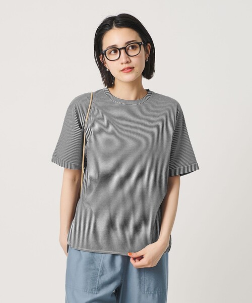 BEAUTY&YOUTH UNITED ARROWS(ビューティーアンドユースユナイテッドアローズ)の「コットン天竺 ラウンドヘム Tシャツ(Tシャツ/カットソー・レディース・その他2/ホワイト/その他1/ライトピンク/ブラック・FREE)」の5枚目の写真