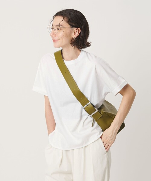 BEAUTY&YOUTH UNITED ARROWS(ビューティーアンドユースユナイテッドアローズ)の「コットン天竺 ラウンドヘム Tシャツ(Tシャツ/カットソー・レディース・その他2/ホワイト/その他1/ライトピンク/ブラック・FREE)」の2枚目の写真