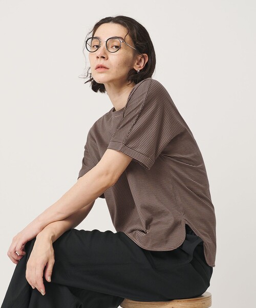 BEAUTY&YOUTH UNITED ARROWS(ビューティーアンドユースユナイテッドアローズ)の「コットン天竺 ラウンドヘム Tシャツ(Tシャツ/カットソー・レディース・その他2/ホワイト/その他1/ライトピンク/ブラック・FREE)」の7枚目の写真