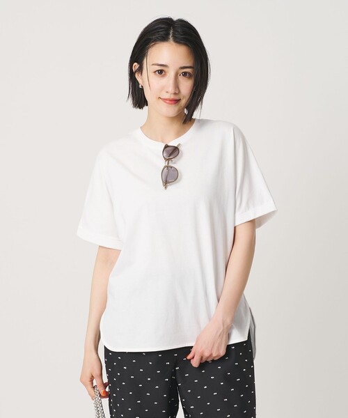 BEAUTY&YOUTH UNITED ARROWS(ビューティーアンドユースユナイテッドアローズ)の「コットン天竺 ラウンドヘム Tシャツ(Tシャツ/カットソー・レディース・その他2/ホワイト/その他1/ライトピンク/ブラック・FREE)」の15枚目の写真