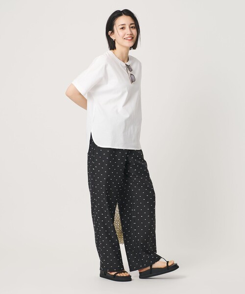 BEAUTY&YOUTH UNITED ARROWS(ビューティーアンドユースユナイテッドアローズ)の「コットン天竺 ラウンドヘム Tシャツ(Tシャツ/カットソー・レディース・その他2/ホワイト/その他1/ライトピンク/ブラック・FREE)」の18枚目の写真