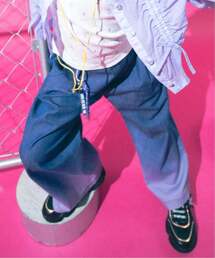 ANNA SUI mini（アナスイ・ミニ）の「スタイルアップ☆デニムワイドパンツ（その他パンツ）」