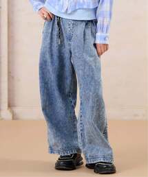 ANNA SUI mini（アナスイ・ミニ）の「スタイルアップ☆デニムワイドパンツ（その他パンツ）」