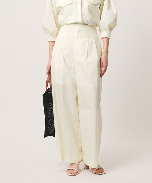 UNITED ARROWS(ユナイテッドアローズ)の「NALYA ワイドパンツ(その他パンツ・レディース・オフホワイト/その他1/ダークブラウン・36/38)」の1枚目の写真
