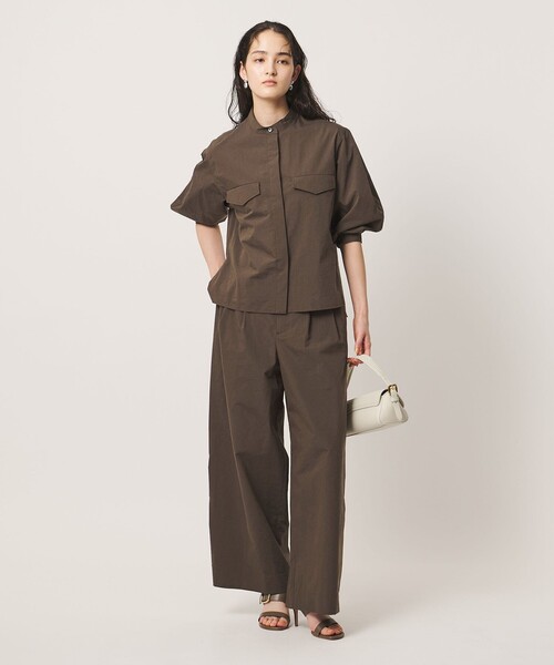 UNITED ARROWS(ユナイテッドアローズ)の「NALYA ワイドパンツ(その他パンツ・レディース・オフホワイト/その他1/ダークブラウン・36/38)」の4枚目の写真