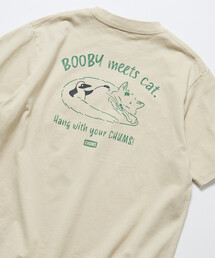 CHUMS（チャムス）の「限定展開 CHUMS×FREAK'S STORE/チャムス 別注 ヒストリー バックプリント クルーネックTシャツ/キャットモチーフ（Tシャツ/カットソー）」