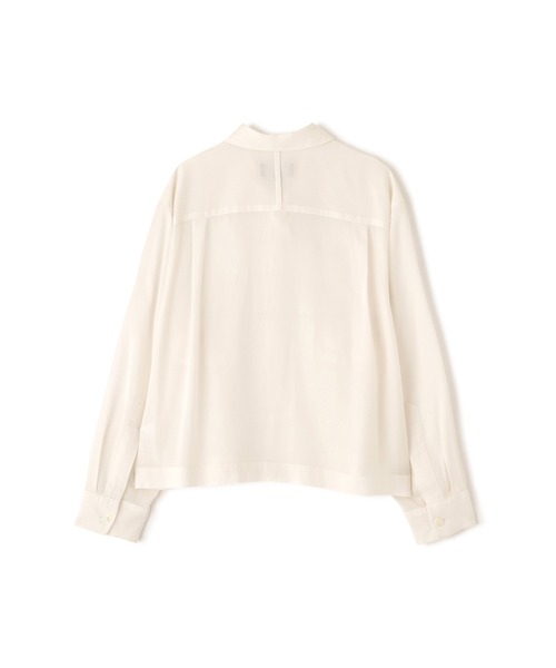 MARGARET HOWELL（マーガレットハウエル）の「CUPRA VOILE PANAMA（シャツ/ブラウス・レディース・アイボリー/ブラック・2/1）」の6枚目の写真