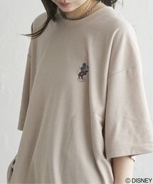 梨地 ミッキーマウス&ミニーマウス プリントTシャツ