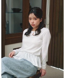moi tytto | マルチwayフリル付きリバースカットソー(Tシャツ/カットソー)