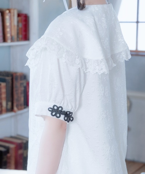 Whinny(ホワイニー)の「Whinny/《セットアップ可能♪》ぱんだおめかしぶらうす(シャツ/ブラウス・レディース・ブラック/ホワイト・FREE)」の18枚目の写真