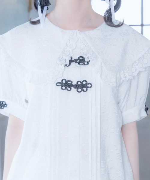 Whinny(ホワイニー)の「Whinny/《セットアップ可能♪》ぱんだおめかしぶらうす(シャツ/ブラウス・レディース・ブラック/ホワイト・FREE)」の17枚目の写真