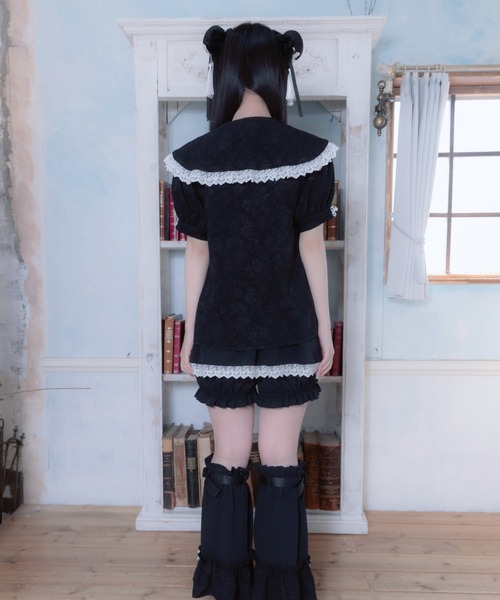 Whinny(ホワイニー)の「Whinny/《セットアップ可能♪》ぱんだおめかしぶらうす(シャツ/ブラウス・レディース・ブラック/ホワイト・FREE)」の7枚目の写真
