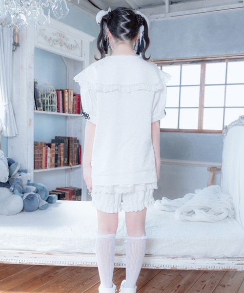 Whinny(ホワイニー)の「Whinny/《セットアップ可能♪》ぱんだおめかしぶらうす(シャツ/ブラウス・レディース・ブラック/ホワイト・FREE)」の22枚目の写真
