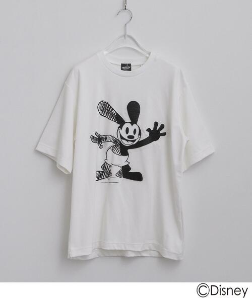 Disney（ディズニー）の「Disney capsule collection Tシャツ（Tシャツ/カットソー・メンズ・ブラック/ホワイト系1/ホワイト/ブラック系・01/02/03）」の2枚目の写真