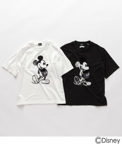 Disney（ディズニー）の「Disney capsule collection Tシャツ（Tシャツ/カットソー・メンズ・ブラック/ホワイト系1/ホワイト/ブラック系・01/02/03）」の10枚目の写真
