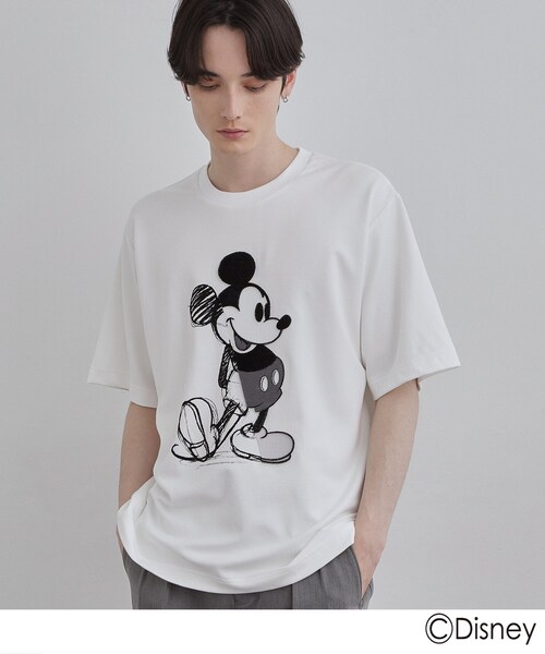 Disney（ディズニー）の「Disney capsule collection Tシャツ（Tシャツ/カットソー・メンズ・ブラック/ホワイト系1/ホワイト/ブラック系・01/02/03）」の9枚目の写真