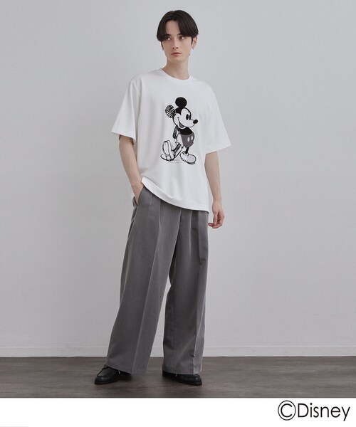 Disney（ディズニー）の「Disney capsule collection Tシャツ（Tシャツ/カットソー・メンズ・ブラック/ホワイト系1/ホワイト/ブラック系・01/02/03）」の7枚目の写真