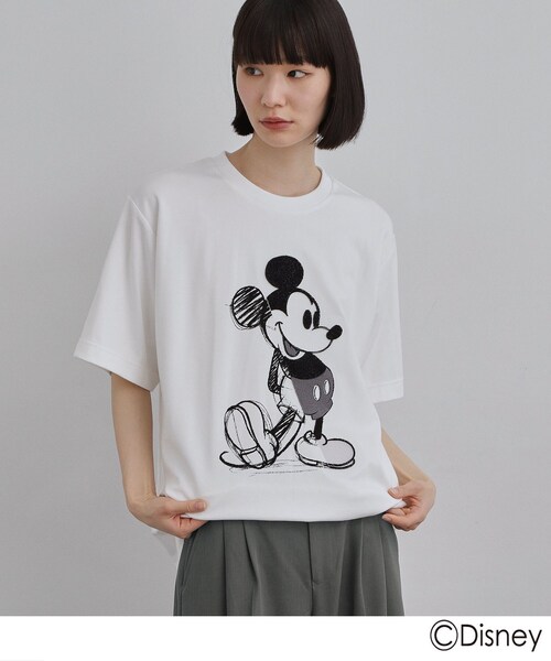 Disney（ディズニー）の「Disney capsule collection Tシャツ（Tシャツ/カットソー・メンズ・ブラック/ホワイト系1/ホワイト/ブラック系・01/02/03）」の5枚目の写真