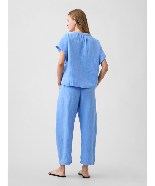 GAP（ギャップ）の「ミッドライズ プルオン バレル ガーゼパンツ（その他パンツ・レディース・ブルー/ピンク/ホワイト/ブラウン/ブラック・XXS/L/M/S/XS）」の16枚目の写真
