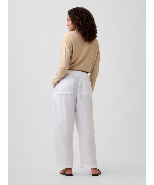 GAP（ギャップ）の「ミッドライズ プルオン バレル ガーゼパンツ（その他パンツ・レディース・ブルー/ピンク/ホワイト/ブラウン/ブラック・XXS/L/M/S/XS）」の17枚目の写真