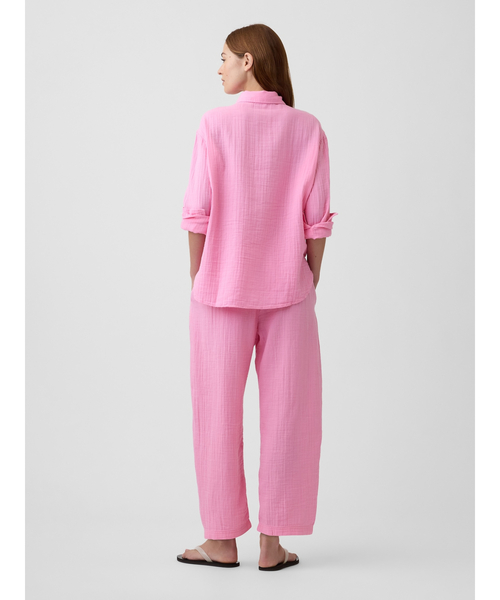 GAP（ギャップ）の「ミッドライズ プルオン バレル ガーゼパンツ（その他パンツ・レディース・ブルー/ピンク/ホワイト/ブラウン/ブラック・XXS/L/M/S/XS）」の18枚目の写真