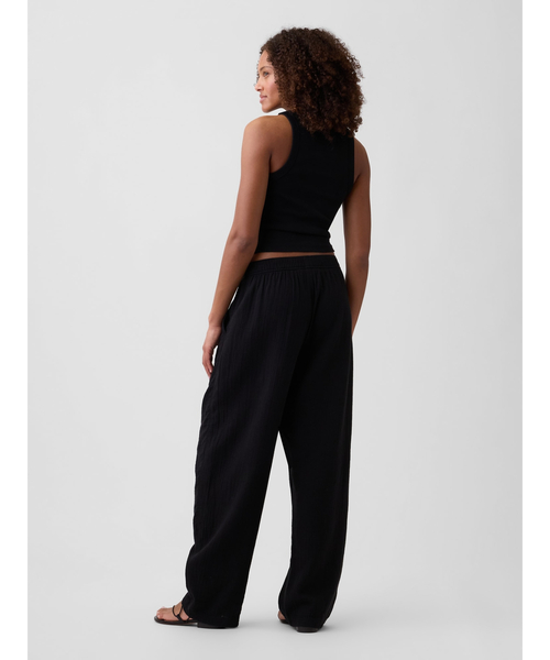 GAP（ギャップ）の「ミッドライズ プルオン バレル ガーゼパンツ（その他パンツ・レディース・ブルー/ピンク/ホワイト/ブラウン/ブラック・XXS/L/M/S/XS）」の19枚目の写真