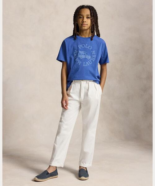 POLO RALPH LAUREN CHILDRENSWEAR（ポロ ラルフ ローレン チルドレンズウェア）の「ロゴ コットン ジャージー Tシャツ（Tシャツ/カットソー・キッズ・ブルー・L/M/S）」の4枚目の写真