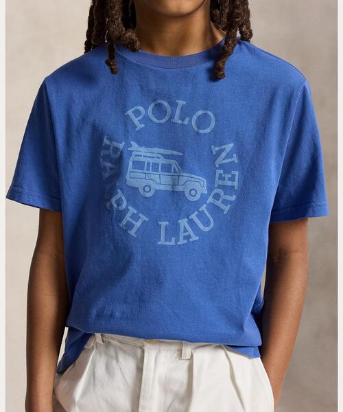 POLO RALPH LAUREN CHILDRENSWEAR（ポロ ラルフ ローレン チルドレンズウェア）の「ロゴ コットン ジャージー Tシャツ（Tシャツ/カットソー・キッズ・ブルー・L/M/S）」の5枚目の写真