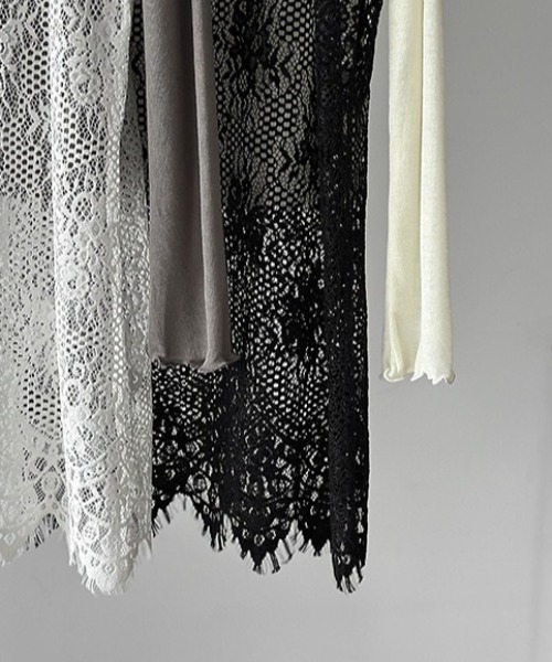 yuue' ( wear )(ユーイ)の「レイヤードにピッタリ◎総レースチュニックキャミワンピース(ワンピース・レディース・ホワイト/ブラック・FREE)」の18枚目の写真