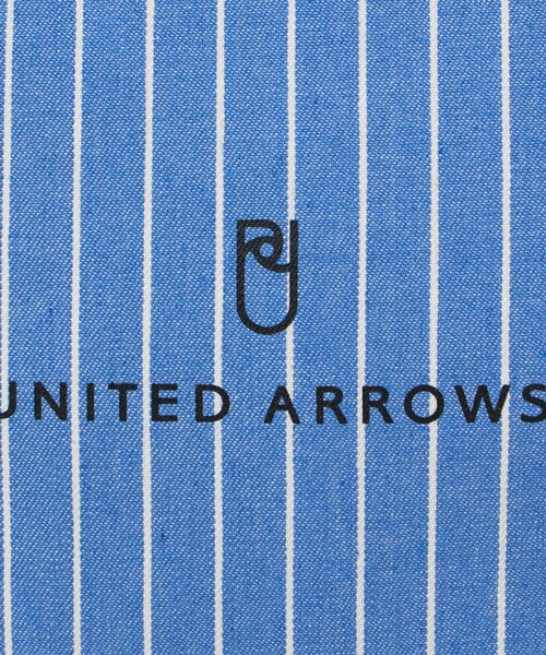 UNITED ARROWS(ユナイテッドアローズ)の「ストライプ ロゴ ランチバッグ(トートバッグ・レディース・ブラック/ライトブルー・FREE)」の10枚目の写真