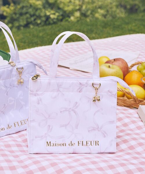 リボン柄保冷バッグ（トートバッグ）｜Maison de FLEUR（メゾンド