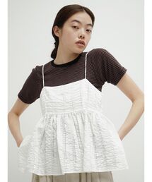 FIKA.（フィーカ）の「Sheer jacquard camisole bustier（その他トップス）」