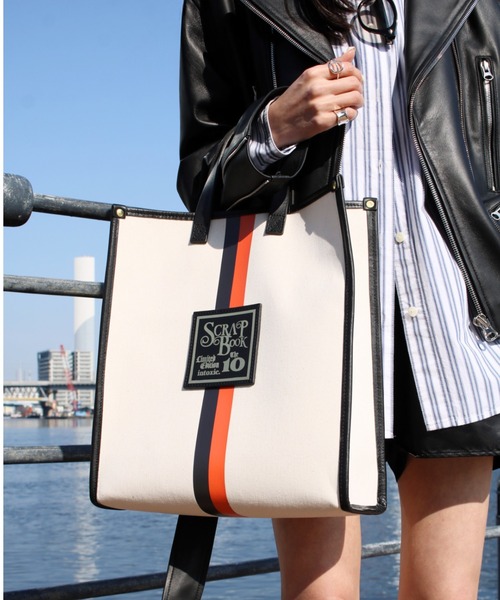 Scrap Book(スクラップブック)の「【intoxic.】LIMITED EDITION MEN BOOK TOTE Scrap Book10th(トートバッグ・レディース・ブラウン/ホワイト・FREE)」の1枚目の写真