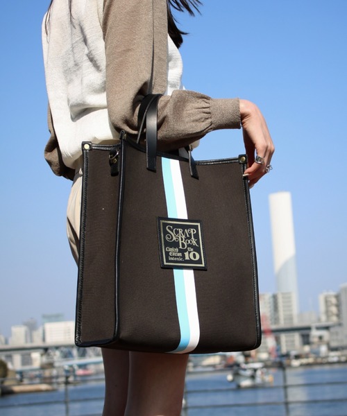 Scrap Book(スクラップブック)の「【intoxic.】LIMITED EDITION MEN BOOK TOTE Scrap Book10th(トートバッグ・レディース・ブラウン/ホワイト・FREE)」の7枚目の写真