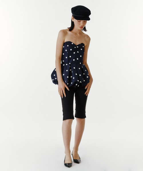 ESTNATION(エストネーション)の「UNUS / Dot Bare Blouse(シャツ/ブラウス・レディース・インディゴブルー/ライトホワイト・36/38)」の3枚目の写真