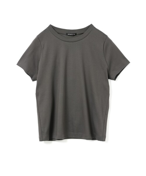 mizuiroind(ミズイロインド)の「mizuiro ind コンパクトベーシックT(Tシャツ/カットソー・レディース・ホワイト/ダークブラウン/レッド/ブラック/チャコールグレー/ブルー・FREE)」の4枚目の写真