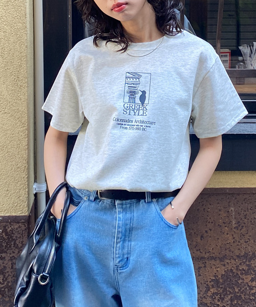 Chillfar(チルファー)の「アソートグラフィックミックスデザインTシャツ(Tシャツ/カットソー・レディース・ホワイト系/ホワイト系1/ブラック/レッド系/ホワイト系2/レッド系1/グレー/ブルー/ネイビー系/ホワイト系3/グレー系/ネイビー系2/イエロー/イエロー系/イエロー系1/ブルー系/ホワイト/レッド/ブラウン/ネイビー系1・FREE)」の4枚目の写真