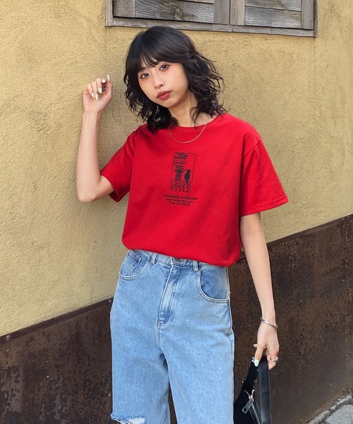 Chillfar(チルファー)の「アソートグラフィックミックスデザインTシャツ(Tシャツ/カットソー・レディース・ホワイト系/ホワイト系1/ブラック/レッド系/ホワイト系2/レッド系1/グレー/ブルー/ネイビー系/ホワイト系3/グレー系/ネイビー系2/イエロー/イエロー系/イエロー系1/ブルー系/ホワイト/レッド/ブラウン/ネイビー系1・FREE)」の19枚目の写真