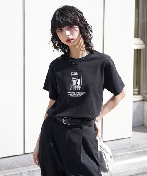 Chillfar(チルファー)の「アソートグラフィックミックスデザインTシャツ(Tシャツ/カットソー・レディース・ホワイト系/ホワイト系1/ブラック/レッド系/ホワイト系2/レッド系1/グレー/ブルー/ネイビー系/ホワイト系3/グレー系/ネイビー系2/イエロー/イエロー系/イエロー系1/ブルー系/ホワイト/レッド/ブラウン/ネイビー系1・FREE)」の7枚目の写真