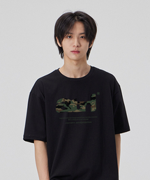 ASTRAL PROJECTION（アストラルプロジェクション）の「[ATRL カモ]コットンルーズフィット半袖Tシャツ_ブラック（Tシャツ/カットソー）」