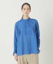 ZUCCA フリル ストライプ ブラウス シャツ カバンドズッカ ZUCCa（ズッカ）の「プリーツシャツ/ブラウス（シャツ/ブラウス）」 - WEAR