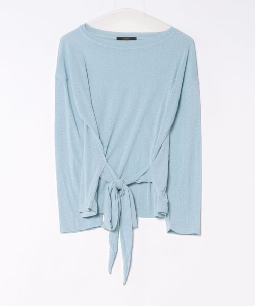 Ritzy(リッツィー)の「ウエストリボンオフショルダーニットトップス(Tシャツ/カットソー・レディース・ミント/ブルー/ピンク/ホワイト・L/M)」の21枚目の写真