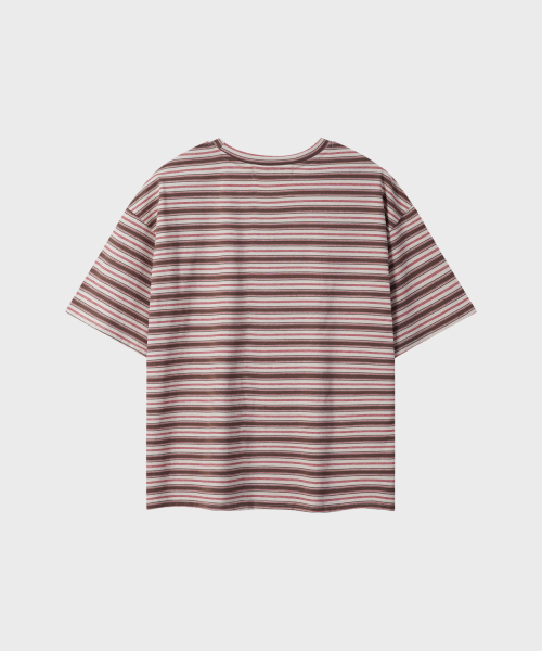 LEIRE（ルアール）の「エッセンシャルストライプクロップTシャツ[ブラウン]（Tシャツ/カットソー・メンズ・その他・MEDIUM/LARGE/X-LARGE/2XL）」の5枚目の写真