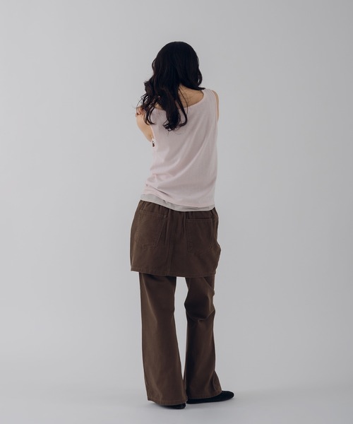MUHET（ミュエータ）の「【set item】denim skirt & pants / デニムスカート＆パンツセット（デニムパンツ・レディース・ブラウン/ライトインディゴブルー/インディゴブルー・SMALL/LARGE/MEDIUM）」の10枚目の写真