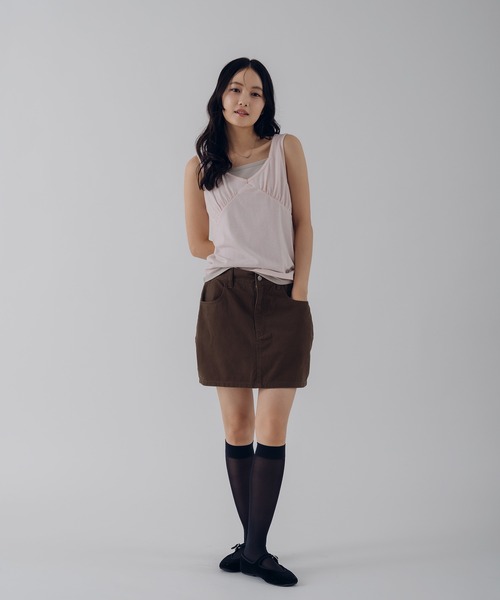 MUHET（ミュエータ）の「【set item】denim skirt & pants / デニムスカート＆パンツセット（デニムパンツ・レディース・ブラウン/ライトインディゴブルー/インディゴブルー・SMALL/LARGE/MEDIUM）」の11枚目の写真